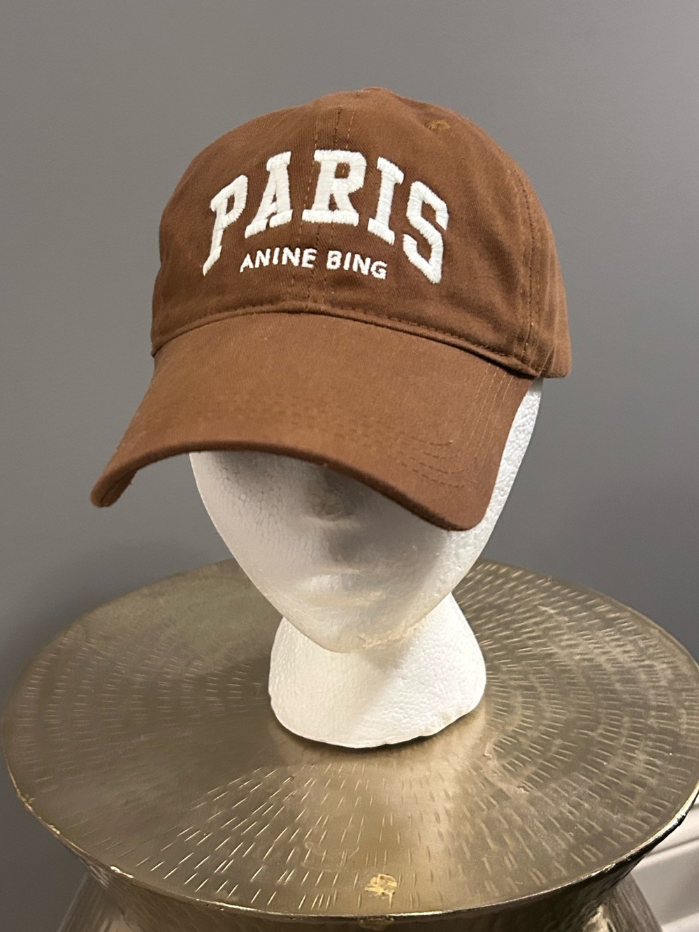 ANINE BING Jeremy Paris Baseball Cap Brown One Size - never worn
